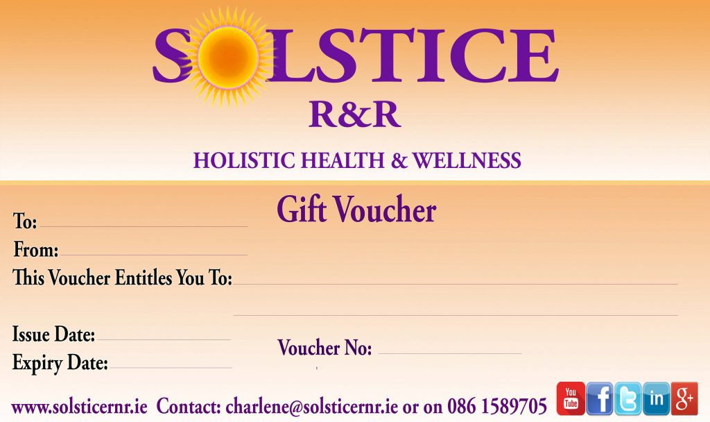Gift Vouchers SOLSTICE R&R